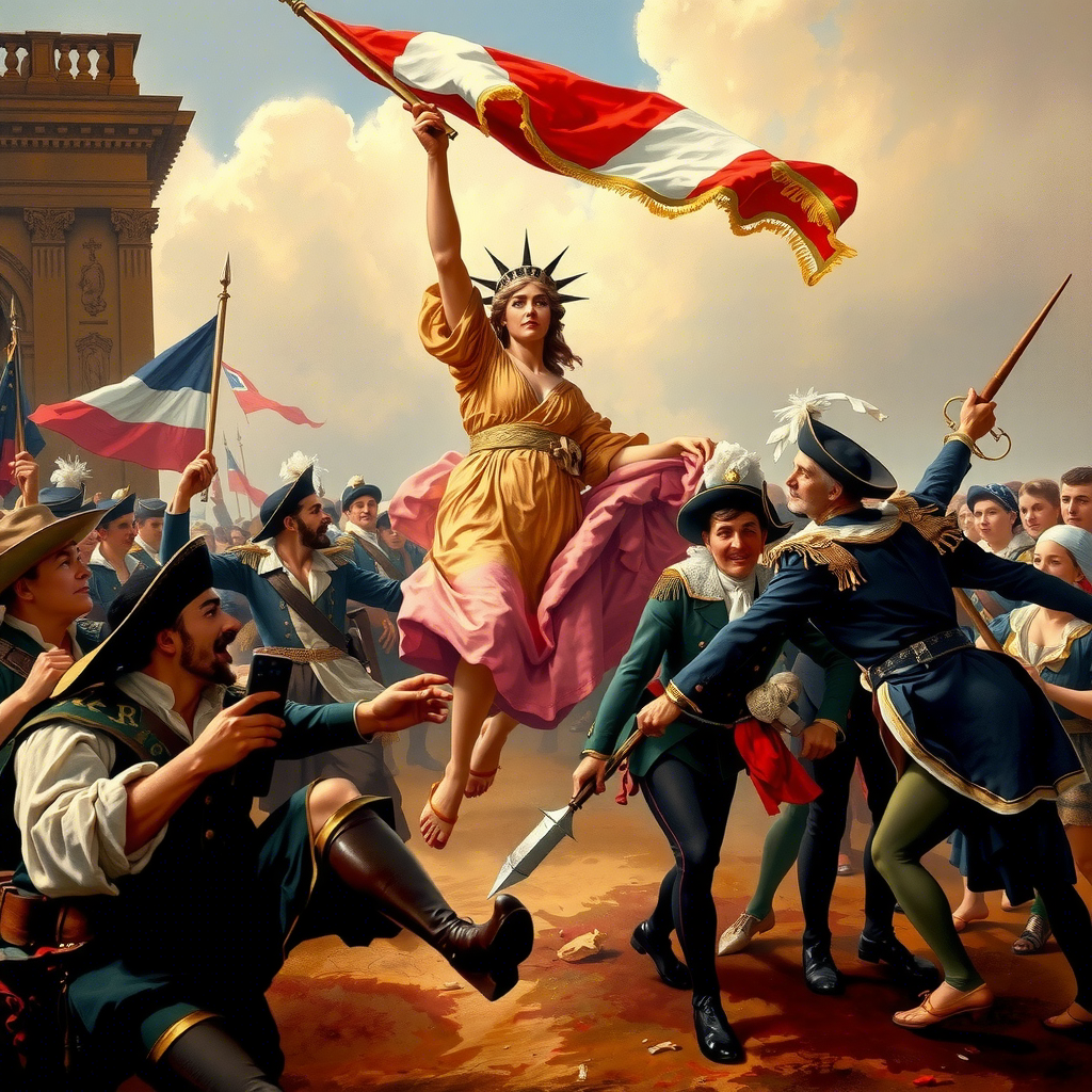 《自由引导人民》 (Liberty Leading the People) - 埃米尔·德拉克洛瓦（Eugène Del...